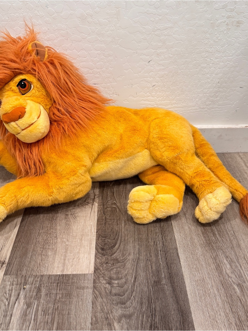 Vtg 90s Disney Mattel Lion King Large 24" Simba Plush Rare Laying USA Stuffed